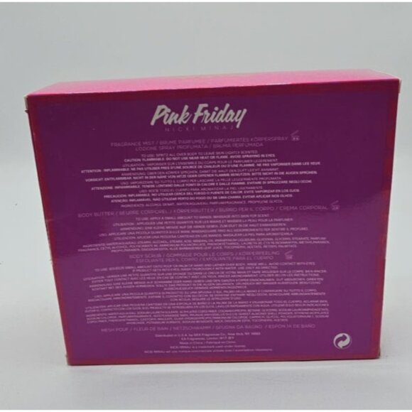 Nicki Minaj Pink Friday 4pc Gift Set ,Fragrance Mist, Body Butter ,Mesh Pouf NEW - Picture 2 of 3
